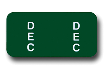 Month labels - file right brand