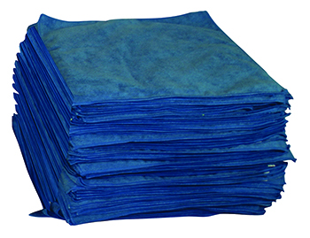 Plush blue microfiber detailing towel
