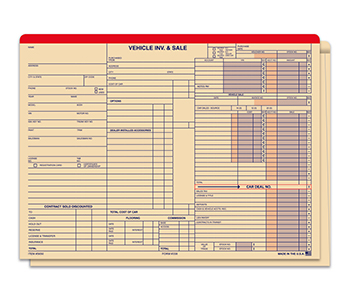 File rite brand™ - inventory & sales jackets - form 338