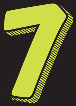 07 Sticker Number NUMBER WINDOW STICKER | Paper Roll Supplies | 800-243-5877