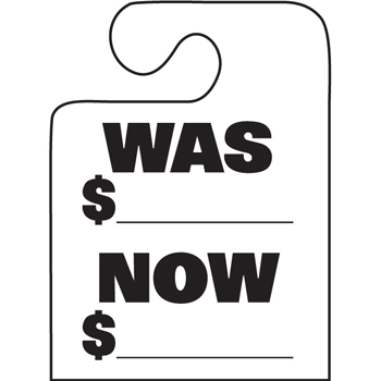 J-hook mirror hang tags